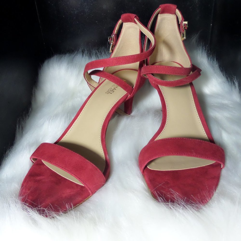 Michael Kors Ava Mid Sandal Suede